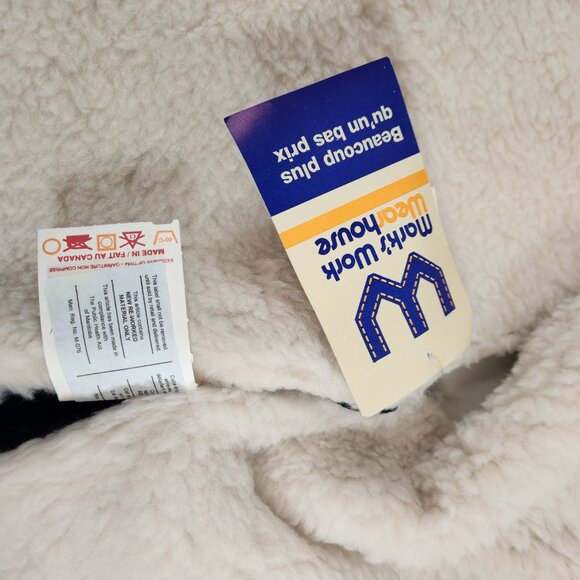 Vintage Marks Work Wearhouse Puffer Sherpa Vest Mens Small NWT - Picture 8 of 10